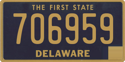 DE license plate 706959