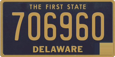 DE license plate 706960