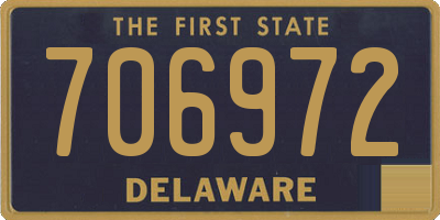 DE license plate 706972