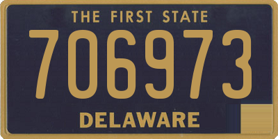 DE license plate 706973