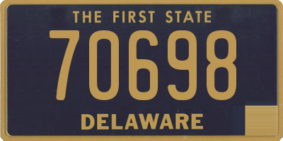 DE license plate 70698
