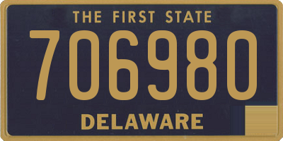 DE license plate 706980