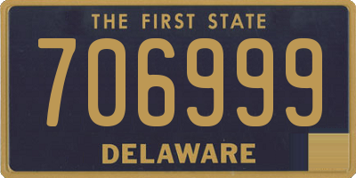 DE license plate 706999