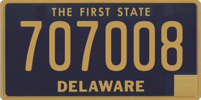 DE license plate 707008