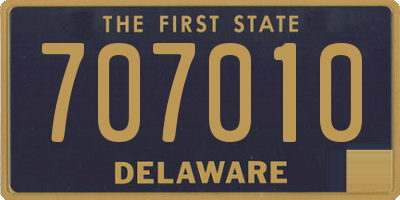 DE license plate 707010