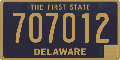 DE license plate 707012