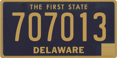 DE license plate 707013