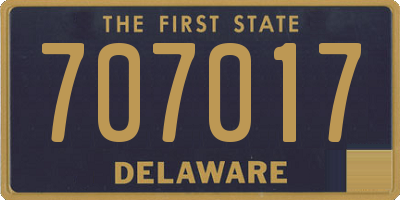 DE license plate 707017