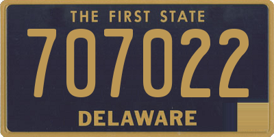 DE license plate 707022