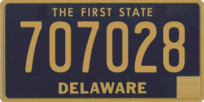 DE license plate 707028