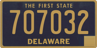 DE license plate 707032