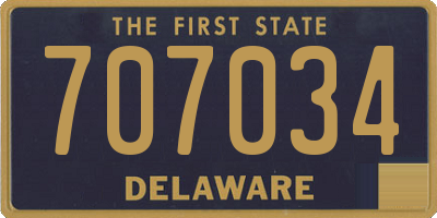 DE license plate 707034
