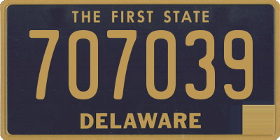 DE license plate 707039