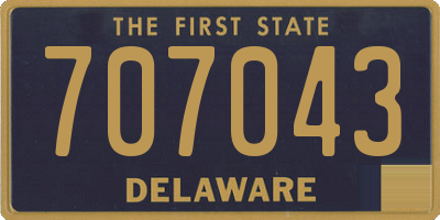 DE license plate 707043