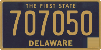 DE license plate 707050