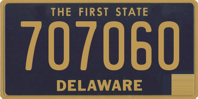 DE license plate 707060