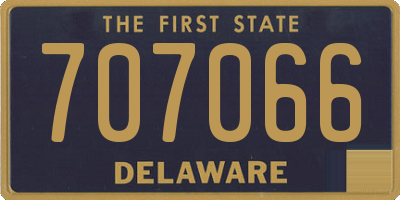 DE license plate 707066