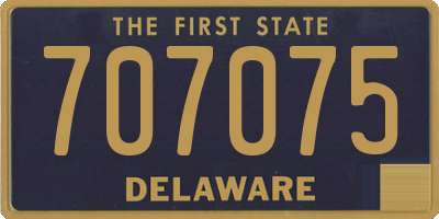 DE license plate 707075