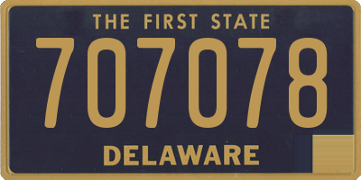 DE license plate 707078