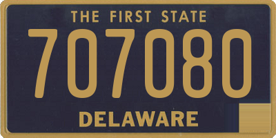 DE license plate 707080