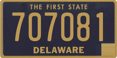 DE license plate 707081