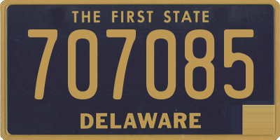 DE license plate 707085