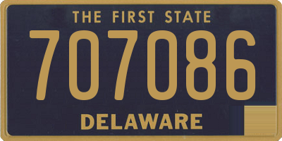 DE license plate 707086