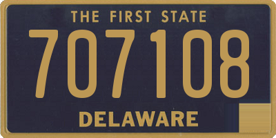 DE license plate 707108