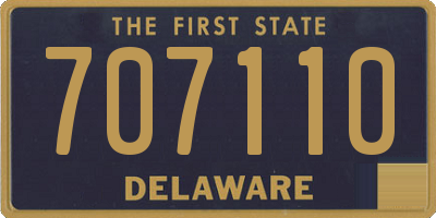 DE license plate 707110