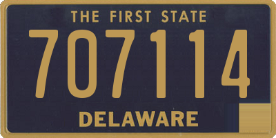 DE license plate 707114