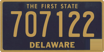 DE license plate 707122