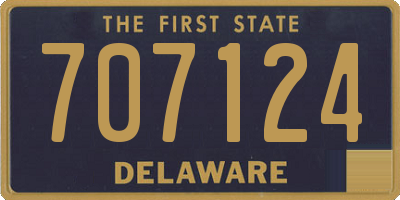 DE license plate 707124