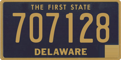 DE license plate 707128