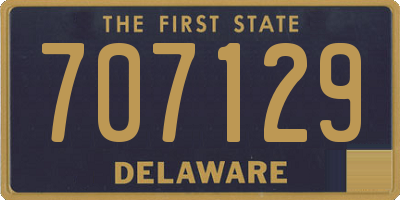 DE license plate 707129