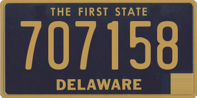 DE license plate 707158