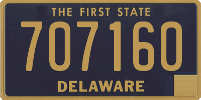 DE license plate 707160