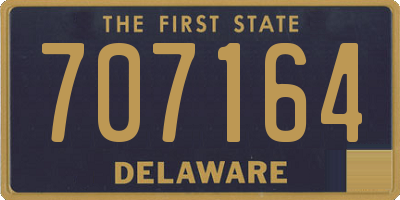 DE license plate 707164