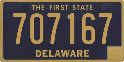 DE license plate 707167