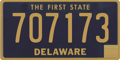 DE license plate 707173