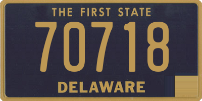 DE license plate 70718