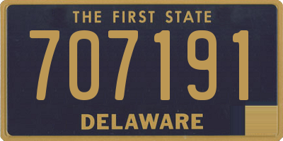 DE license plate 707191