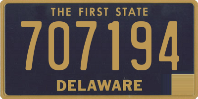 DE license plate 707194