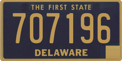 DE license plate 707196