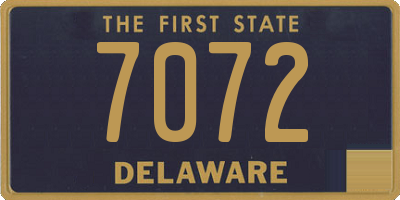 DE license plate 7072