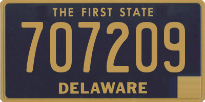DE license plate 707209