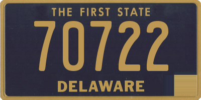 DE license plate 70722