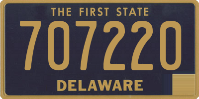 DE license plate 707220