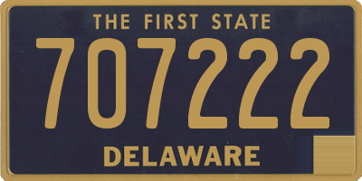 DE license plate 707222