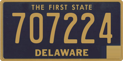 DE license plate 707224