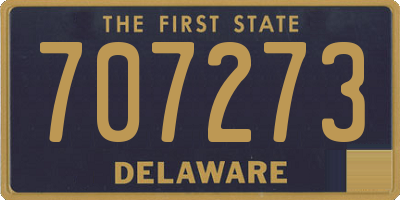 DE license plate 707273